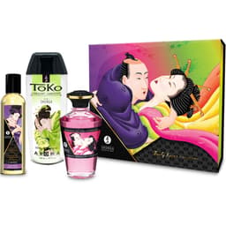 Shunga Fruity Kisses Collection Kit, Gesamtansicht aller drei Produkte