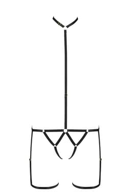 Passion Brenda 3-in-1-Set in Schwarz, Gesamtansicht aller Teile des Sets