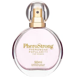 PheroStrong Popularity Pheromon-Parfum von der Seite, Flakonhals und Verschluss im Detail