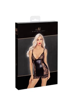 Noir Handmade Minikleid am Körper getragen, seitliche Ansicht