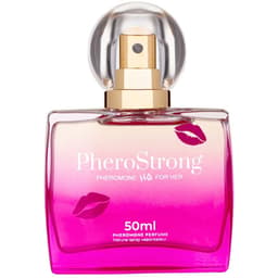 PheroStrong HQ for Her Pheromon-Parfum von der Seite, Flakonhals und Verschluss im Detail