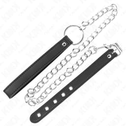 Verpackung des Kink Penisriemens aus Leder mit Metallkette