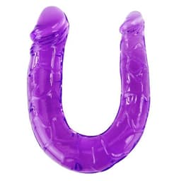 Baile Doppeldildo aus flexiblem Jelly in Flieder, Gesamtansicht