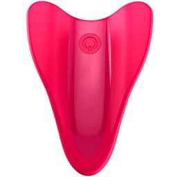 Satisfyer High Fly Fingervibrator in Fuchsia, Gesamtansicht in typischer Produktfoto-Perspektive