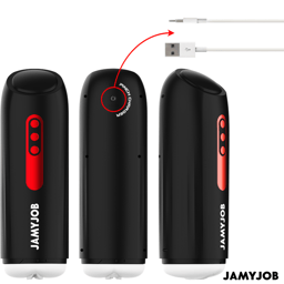 Jamyjob automatischer Masturbator Phantom Schwarz aus einem weiteren Blickwinkel fotografiert
