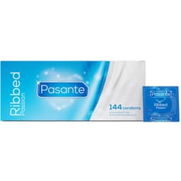 Pasante Ribbed Passion – gerippte Kondome – 144 Stück (Box), Ansicht 3