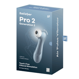 Satisfyer Pro 2 mit Bedienelementen in Nahaufnahme, in natürlichem Licht fotografiert