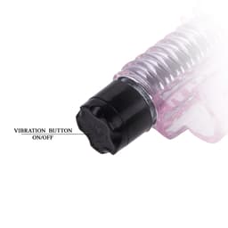 Baile Mini-Fingervibrator aus Silikon im Größenvergleich zur Hand