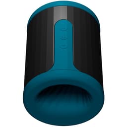 Lelo F2S Masturbator, Nahaufnahme der drei Bedientasten am Gehäuse