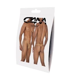 Cut4Men Micro-String aus Mikrofaser in Sandgold, Nahaufnahme des weichen Materials