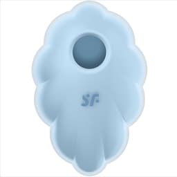Satisfyer Cloud Dancer von der Seite, transparente Silikonschicht im Detail