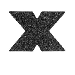 Bijoux Indiscrets Flash Cross Nippelpasties in Kreuzform, schwarz, Gesamtansicht des Paares