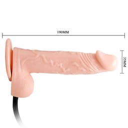 Handpumpe des aufblasbaren Baile Dildos mit Ablassventil in Nahaufnahme