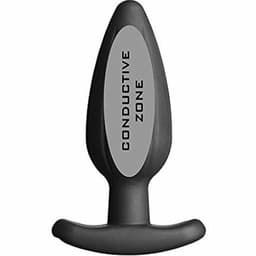 ElectraStim Silicone Noir Rocker Analplug mit 13 cm einführbarer Länge im Größenvergleich