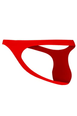 Cut4Men Micro Thong in Rot, Nahaufnahme des elastischen Materials