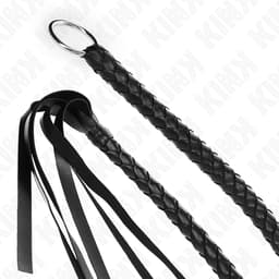 Kink – Schlangenpeitsche mit Handring, 65 cm – Schwarz, Ansicht 9