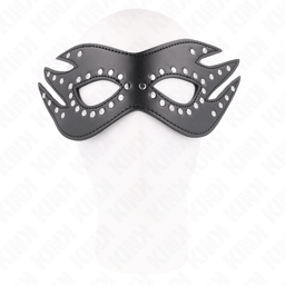 Kink Kunstledermaske Modell 3 mit Maßen 26 x 9,5 cm, Größenverhältnis erkennbar