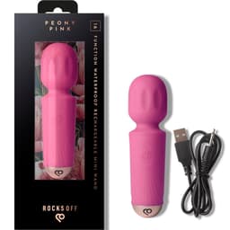 Rocks-Off Mini Wand Mini-Stabvibrator, Farbvariante in Schwarz in der Gesamtansicht