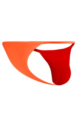 Cut4Men Tanga Kini in Orange, Nahaufnahme des elastischen Materials