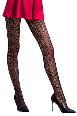 Passion Strumpfhose TI043, Detailansicht des Netzmaterials mit mit Muster