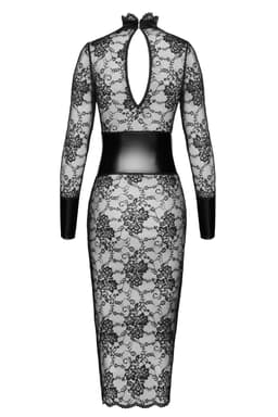 Noir Handmade F375 Noirelle Spitzenkleid in Schwarz, Ansicht der Gesamtpassform