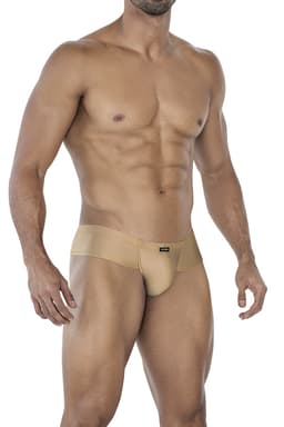 Cut4Men Cheeky-Slip im Hybrid-Schnitt in Sandgold, Gesamtansicht von vorne