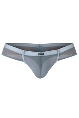 Cut4Men Hybrid Cheeky Brief Netz Boxershorts in Grau, Rückansicht mit erkennbaren Schnittdetails