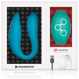 Wearwatch Dual Technology Vibrator in der Hand gehalten, Größenverhältnis