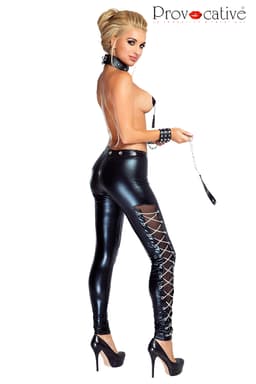 Provocative Sexy Pants Fetisch-Hose von der Seite, Detailansicht der Verarbeitung