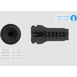 Kiiroo Pocket-Masturbator Feel Schwarz, Nahaufnahme der Basis und der Passform im Detail
