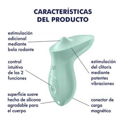 Satisfyer Exciterrr Mint, Touch-Bedienfeld in Nahaufnahme in Produktfotografie