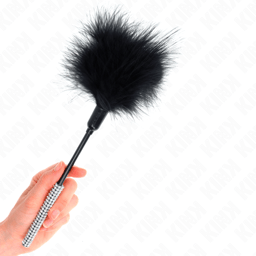 Kink Federstab mit Strassgriff – Federkitzler mit Glitzergriff – 27 cm, Ansicht 7