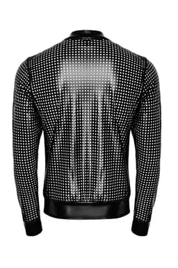 Noir Handmade Men Chaos Bomberjacke, Detailansicht des Kragens