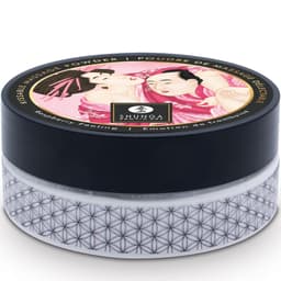Shunga Massagepulver-Set Himbeere, Detailaufnahme der Federbürste