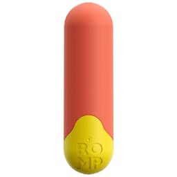 Romp Riot Bullet-Vibrator in Orange und Gelb, Gesamtansicht