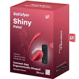 Satisfyer Shiny Petal Vibrator, Rückansicht vor neutralem Hintergrund fotografiert