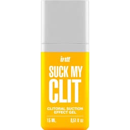 Intt Suck My Clit Gel Tropische Mango, Pumpspender und Etikett im Detail