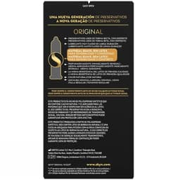 Skyn Original Kondompackung von der Rückseite mit Angaben zum SkynFeel-Material