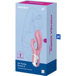 Satisfyer Air Pump Bunny 2 mit magnetischem USB-Ladekabel in scharfer Nahaufnahme