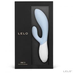 Lelo Ina 3 in Celeste mit 11 cm Einführlänge im Größenvergleich