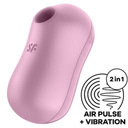 Satisfyer Cotton Candy Klitoris-Stimulator aus Silikon und ABS in der Gesamtansicht mit länglicher Form