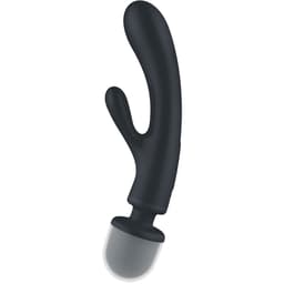 Satisfyer Triple Lover in der Hand gehalten, Größenverhältnis des 2-in-1-Toys
