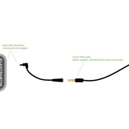 ElectraStim Adapterkabel mit 15 cm Länge im Größenvergleich