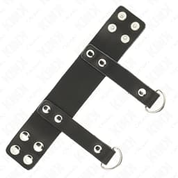 Kink Penisring aus Leder geschlossen, 3,3 cm breite Auflage von der Seite