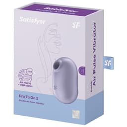 Satisfyer Pro To Go 2 Klitoris-Stimulator aus Silikon und ABS schräg von vorn mit weicher Silikonoberfläche