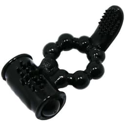 Baile Sweet Ring Vibrationsring in Schwarz, Gesamtansicht in Nahaufnahme fotografiert