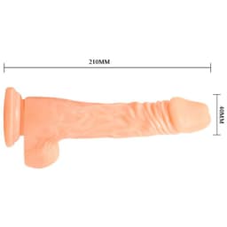 Baile Vibrator mit breitem Kopf, Nahaufnahme der Spitze mit realistischer Formgebung