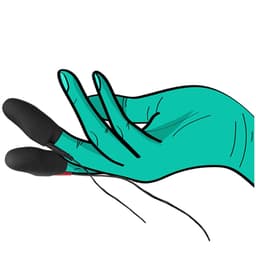 ElectraStim Explorer Fingerhülsen mit Anschlusskabel für den Stimulator