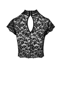 Noir Handmade Top am Körper getragen, seitliche Ansicht