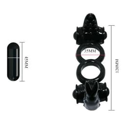 Baile Sweet Ring Vibro-Penisring, Ansicht von oben mit Bedienknopf